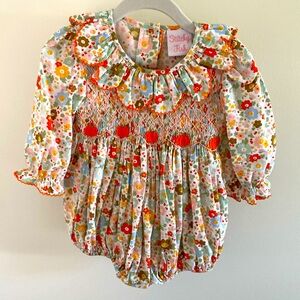 Stitchy Fish Fall Pumpkin Bubble 12M NWOT